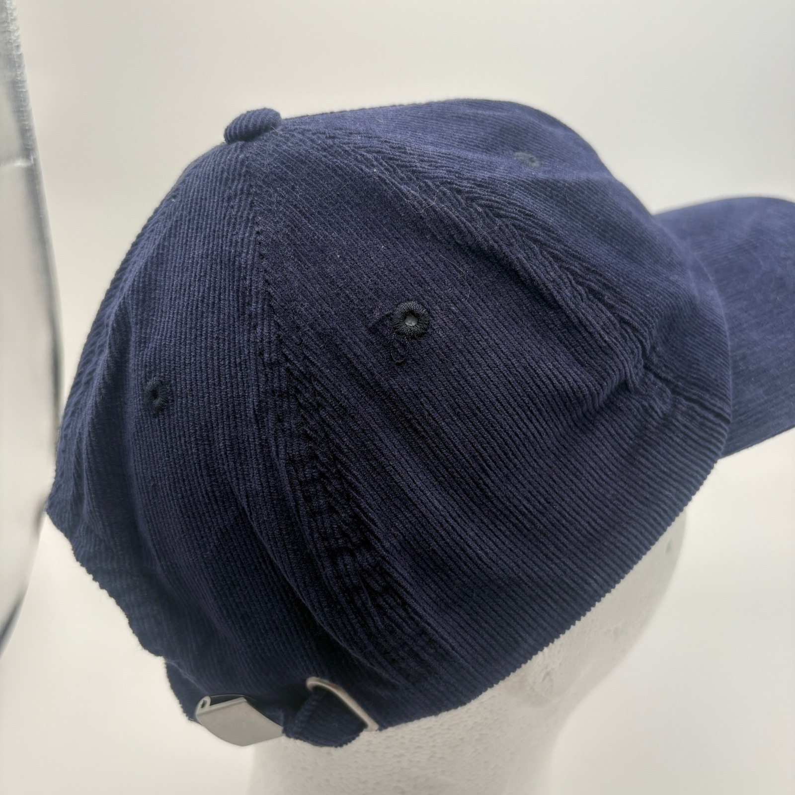 Vallon Corduroy Logo Strapback Hat Navy Blue One Size — image 3 of 6